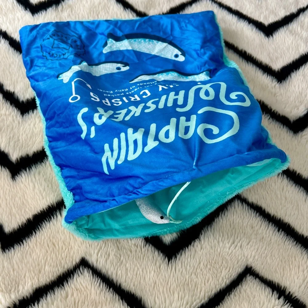 Captain Whiskers Fish Crisps Crinkle Bag Cat Plush Toy - Boots & Barkley™ NWT